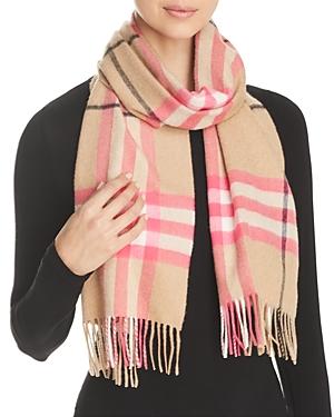 Burberry Fluoro Giant Check Cashmere Scarf