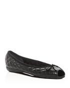 Paul Mayer Bay Brighton Quilted Peep Toe Ballet Flats - 100% Exclusive