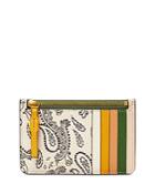 Tory Burch Perry Printed Leather Top Zip Card Case