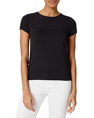 Hobbs London Lola Eyelet Trim Top