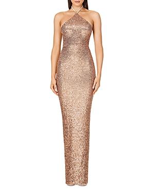 Nookie Treasure Sequined Halter Gown