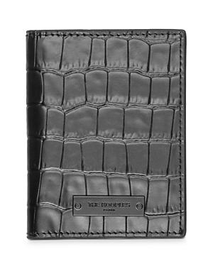 The Kooples Croc-embossed Leather Bi-fold Card Case