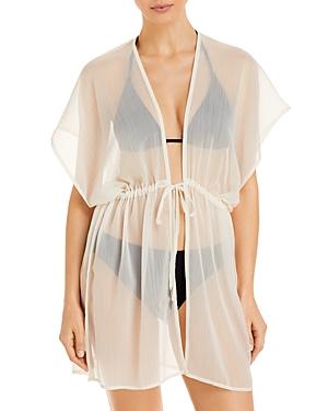 Echo Sheer Tie-front Swim Cover-up