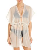 Echo Sheer Tie-front Swim Cover-up