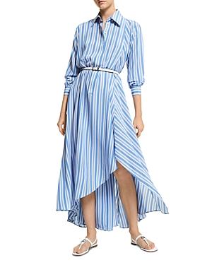 Michael Kors Collection Striped Draped Shirt Dress
