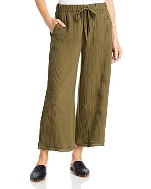 Eileen Fisher Petites Textured Wide Leg Cropped Pants