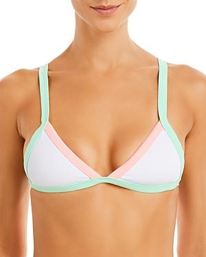 Peixoto Karol Ribbed Color Block Bikini Top