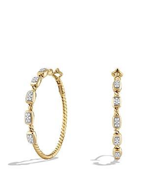 David Yurman Confetti Hoop Earrings With Diamonds In Gold
