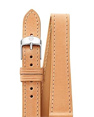 Michele Double Wrap Leather Watch Strap, 18mm