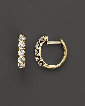 Diamond Bar Band Hoop Earrings In 14k Yellow Gold, 1.0 Ct. T.w. - 100% Exclusive