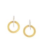 Marco Bicego 18k White & Yellow Gold Masai Diamond Circle Drop Earrings