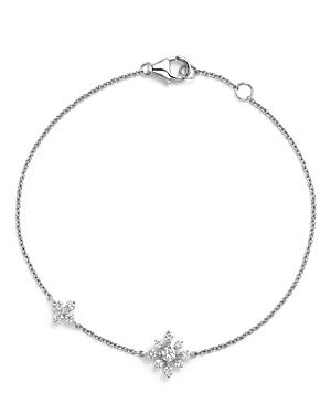 Diamond Starburst Bracelet In 14k White Gold, .35 Ct. T.w.