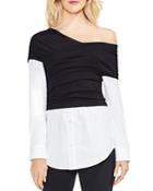 Vince Camuto One-shoulder Layered Look Top