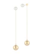 Mateo 14k Yellow Gold Cultured Freshwater Pearl Ball Drop Earrings