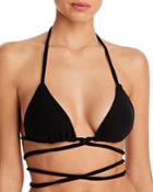 Frankies Bikinis Tatum Terry Triangle Wrap Bikini Top