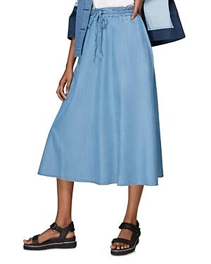 Whistles Denim Chambray Skirt