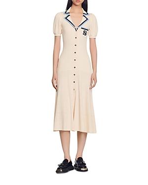 Sandro Florine Knit Midi Dress