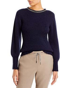 Fabiana Filippi Maglia In Merinos Con Det Wool Sweater