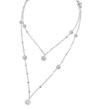 Pasquale Bruni 18k White Gold Figlia Dei Fiori Diamond Two-row Necklace, 33