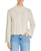 Elan Distressed Cable Knit Sweater