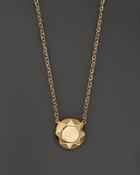 14k Yellow Gold Faceted Dome Necklace, 17
