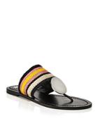Tory Burch Women's Patos Stripe Disc Thong Sandals