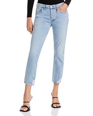 Citizens Of Humanity Emerson High Rise Ripped Boyfriend Jeans In Slushie
