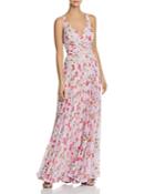 Laundry By Shelli Segal Pleated Floral Gown