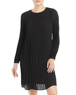 T Tahari Georgette Micro Pleated Flare Dress