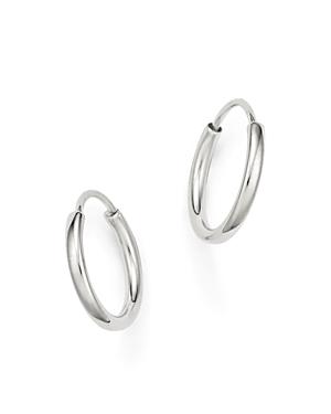 14k White Gold Small Endless Hoop Earrings - 100% Exclusive