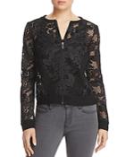 Three Dots Abstract Netted Lace Jacket