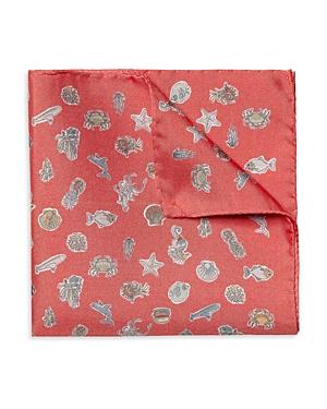 Eton Sea Creatures Silk Pocket Square