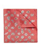 Eton Sea Creatures Silk Pocket Square