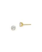 Diamond Round Tulip Stud Earrings In 14k Yellow Gold, .75 Ct. T.w. - 100% Exclusive