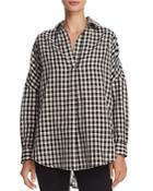 French Connection Pleated Gingham Shirt