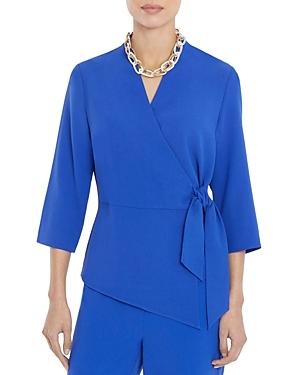 Misook Side Tie Wrap Blouse