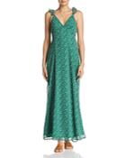 Sage The Label Ditsy Ruffled Tie-back Maxi Dress