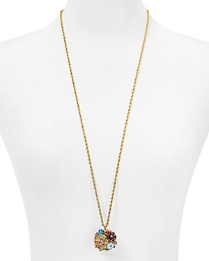 Kenneth Jay Lane Floral Ball Pendant Necklace, 33