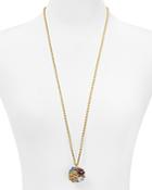 Kenneth Jay Lane Floral Ball Pendant Necklace, 33