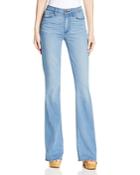 Paige Denim Canyon High Rise Bell Bottom Jeans In Harbor