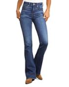 Veronica Beard Beverly High Rise Skinny Flare Jeans In Bright Blue