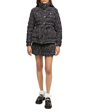 Maje Tweed Puffer Jacket