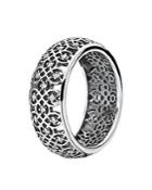 Pandora Ring - Sterling Silver & Cubic Zirconia Intricate Lattice