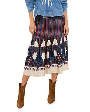 Ba & Sh Maris Printed Midi Skirt