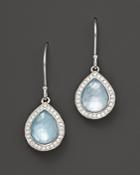 Ippolita Sterling Silver Stella Small Teardrop Earrings In Blue Topaz Mother-of-pearl With Diamonds