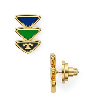Tory Burch Geo Triangle Stud Earrings