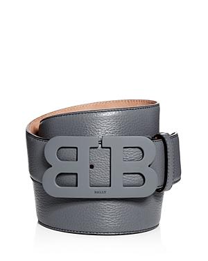 Bally Tonal Matte Buckle Reversible Leather Belt