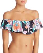 Trina Turk Tropic Wave Ruffle Bandeau Bikini Top