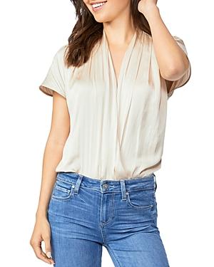 Paige Dijon Shirred Bodysuit