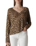 Whistles Leopard-printed Linen Sweater